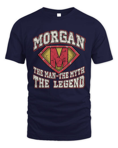 The Man The Myth The Legend Superman Graphic T-Shirt MORGAN M1-74 / Unisex Standard T-Shirt / navy