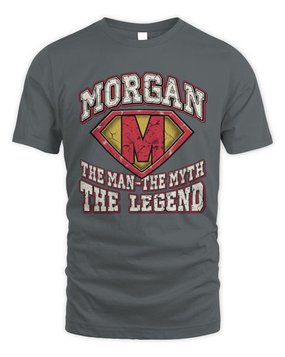 The Man The Myth The Legend Superman Graphic T-Shirt MORGAN M1-74 / Unisex Standard T-Shirt / charcoal