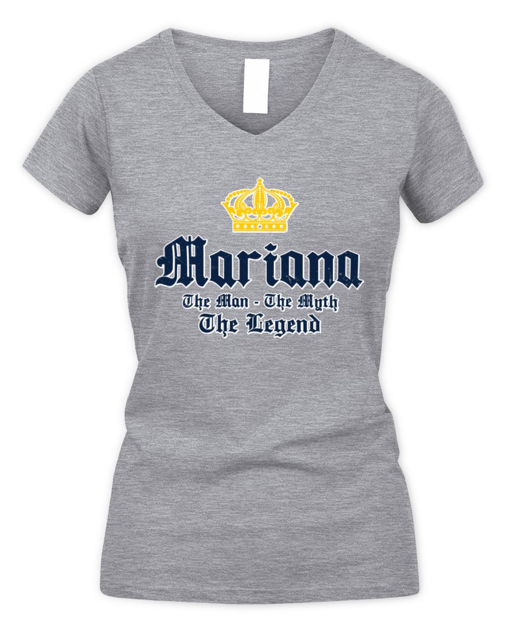 The Man The Myth The Legend Corona Beer T-Shirt MARIANA M1-S83 / Women's V-Neck T-Shirt / sport grey