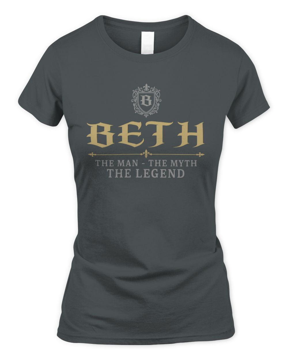 The Man The Myth The Legend Western Shirt BETH M1-78 / Women's Standard T-Shirt / charcoal