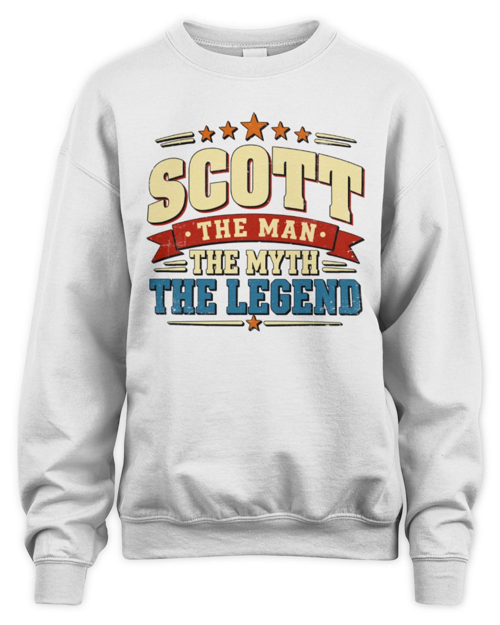 The Man The Myth The Legend Ribbon Vintage T-Shirt SCOTT M1-56 / Unisex Sweatshirt / white