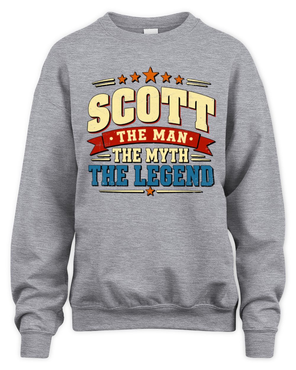The Man The Myth The Legend Ribbon Vintage T-Shirt SCOTT M1-56 / Unisex Sweatshirt / sport grey