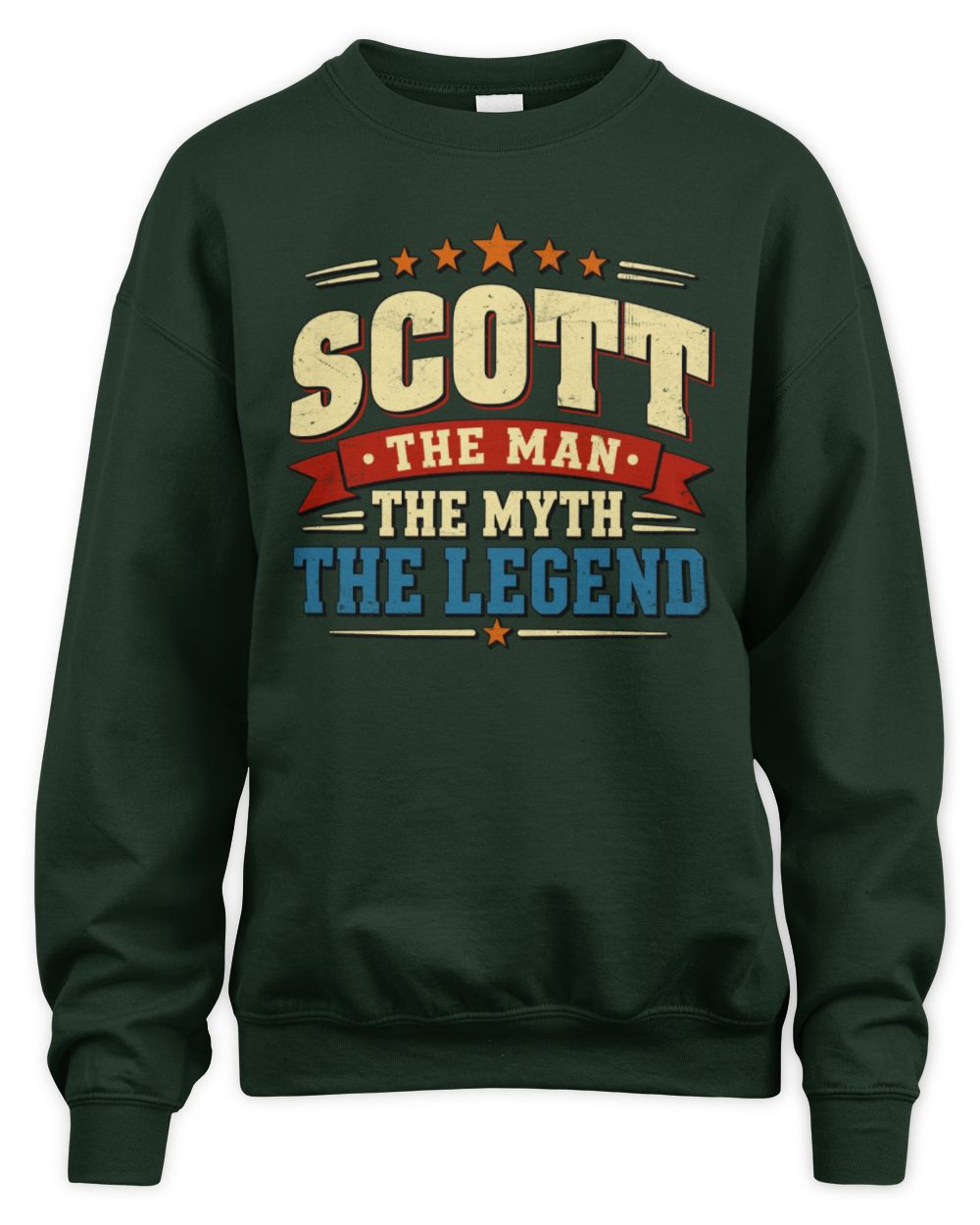 The Man The Myth The Legend Ribbon Vintage T-Shirt SCOTT M1-56 / Unisex Sweatshirt / forest green