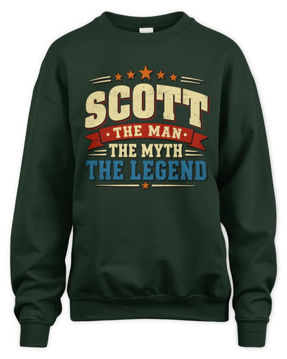 The Man The Myth The Legend Ribbon Vintage T-Shirt SCOTT M1-56 / Unisex Sweatshirt / forest green