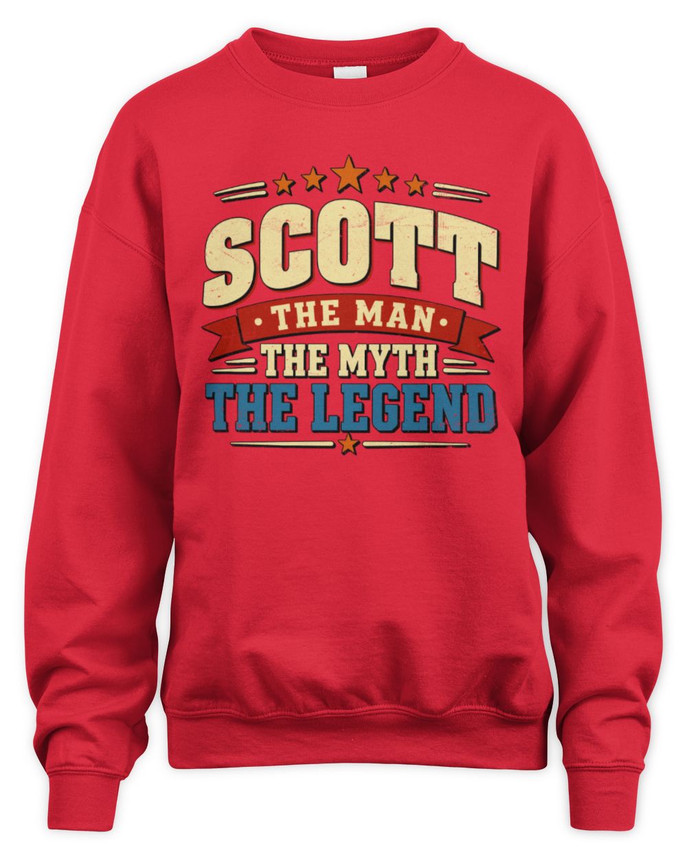 The Man The Myth The Legend Ribbon Vintage T-Shirt SCOTT M1-56 / Unisex Sweatshirt / red