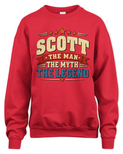 The Man The Myth The Legend Ribbon Vintage T-Shirt SCOTT M1-56 / Unisex Sweatshirt / red