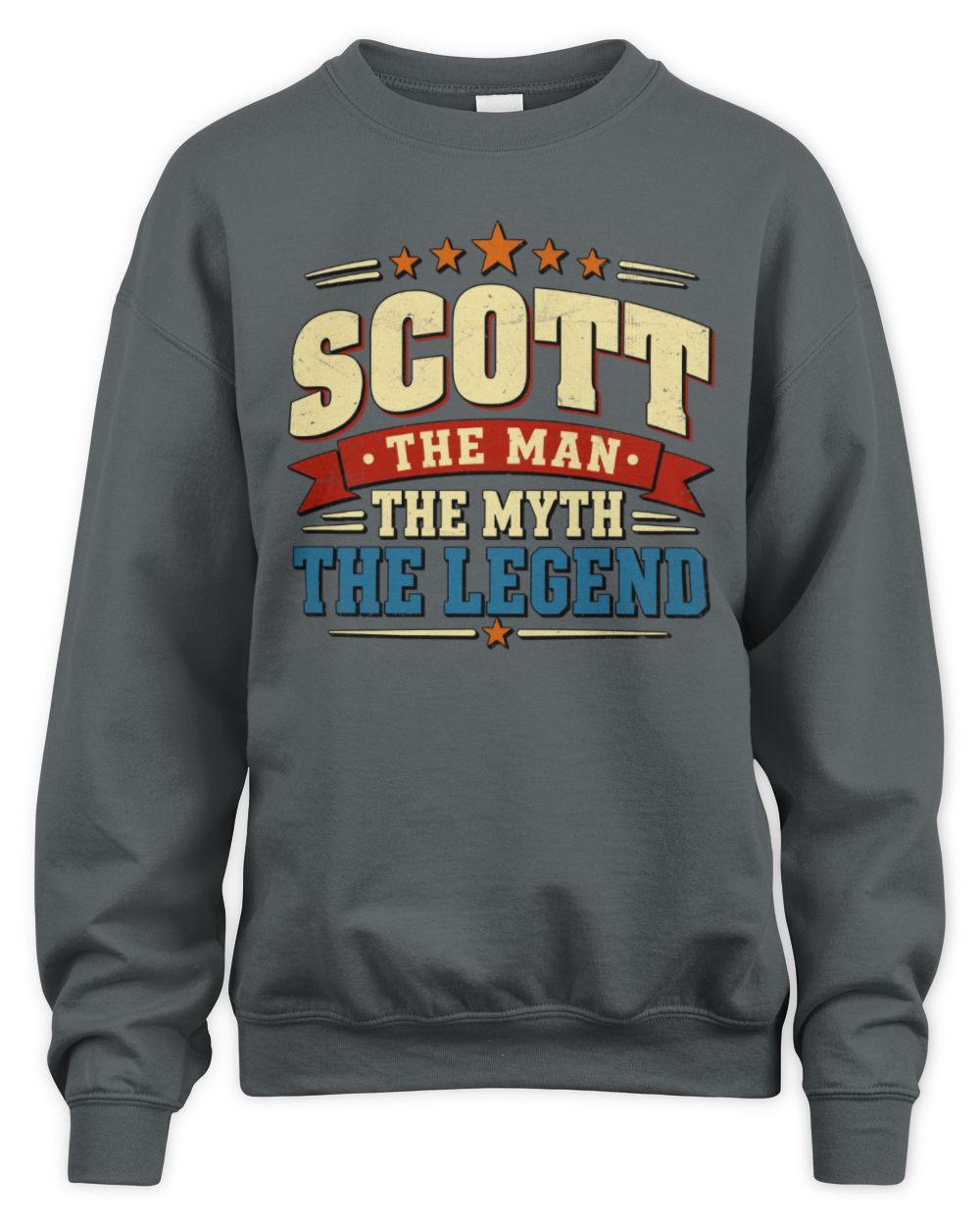 The Man The Myth The Legend Ribbon Vintage T-Shirt SCOTT M1-56 / Unisex Sweatshirt / charcoal