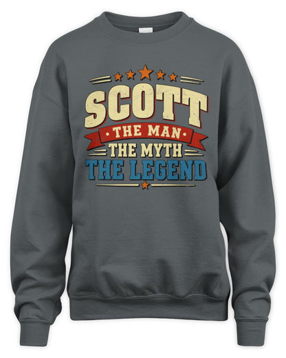 The Man The Myth The Legend Ribbon Vintage T-Shirt SCOTT M1-56 / Unisex Sweatshirt / charcoal