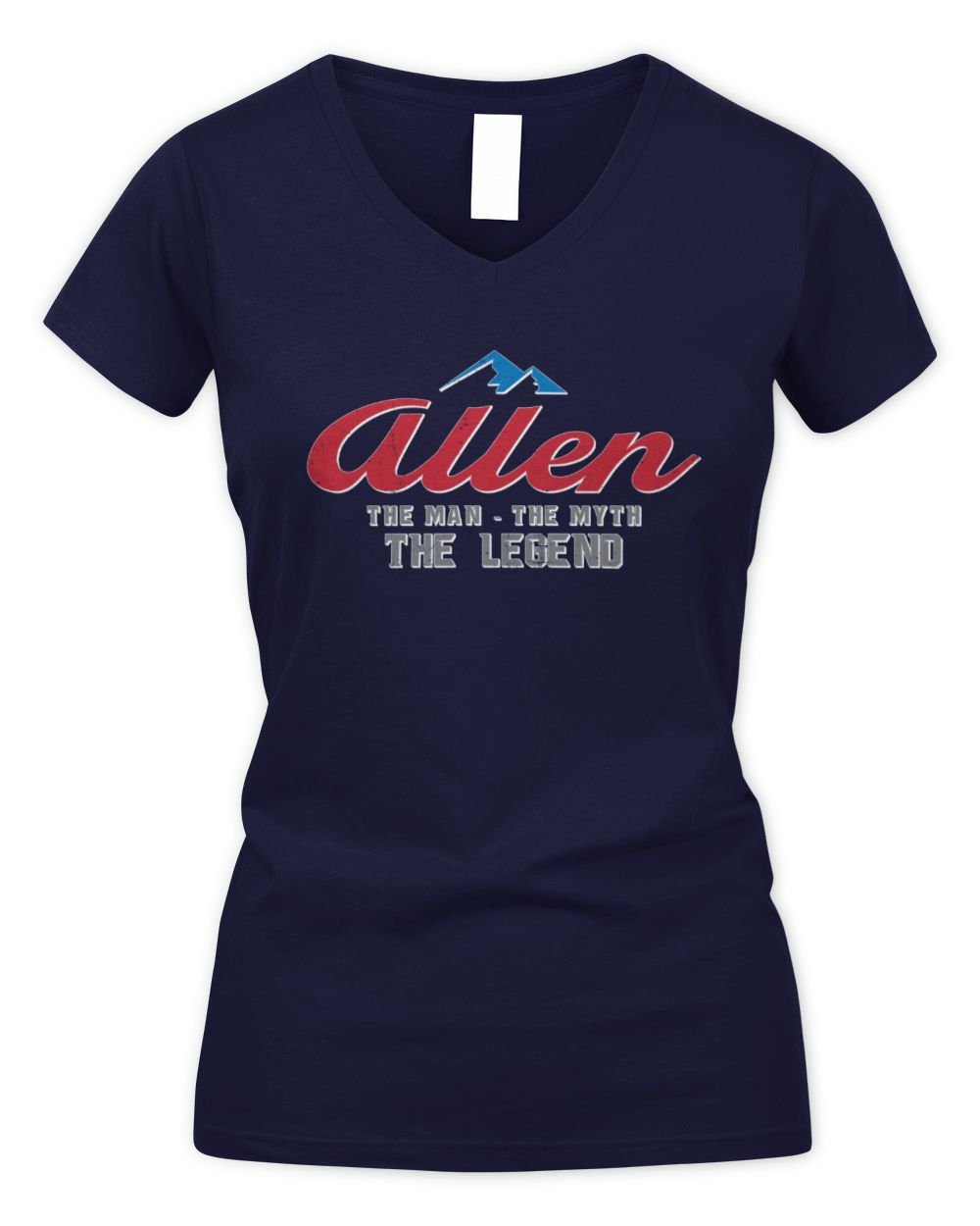 The Man The Myth The Legend Coors Light Beer T-Shirt ALLEN M1-S84 / Women's V-Neck T-Shirt / navy