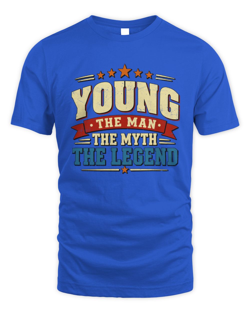 The Man The Myth The Legend Ribbon Vintage T-Shirt YOUNG M1-56 / Unisex Standard T-Shirt / royal