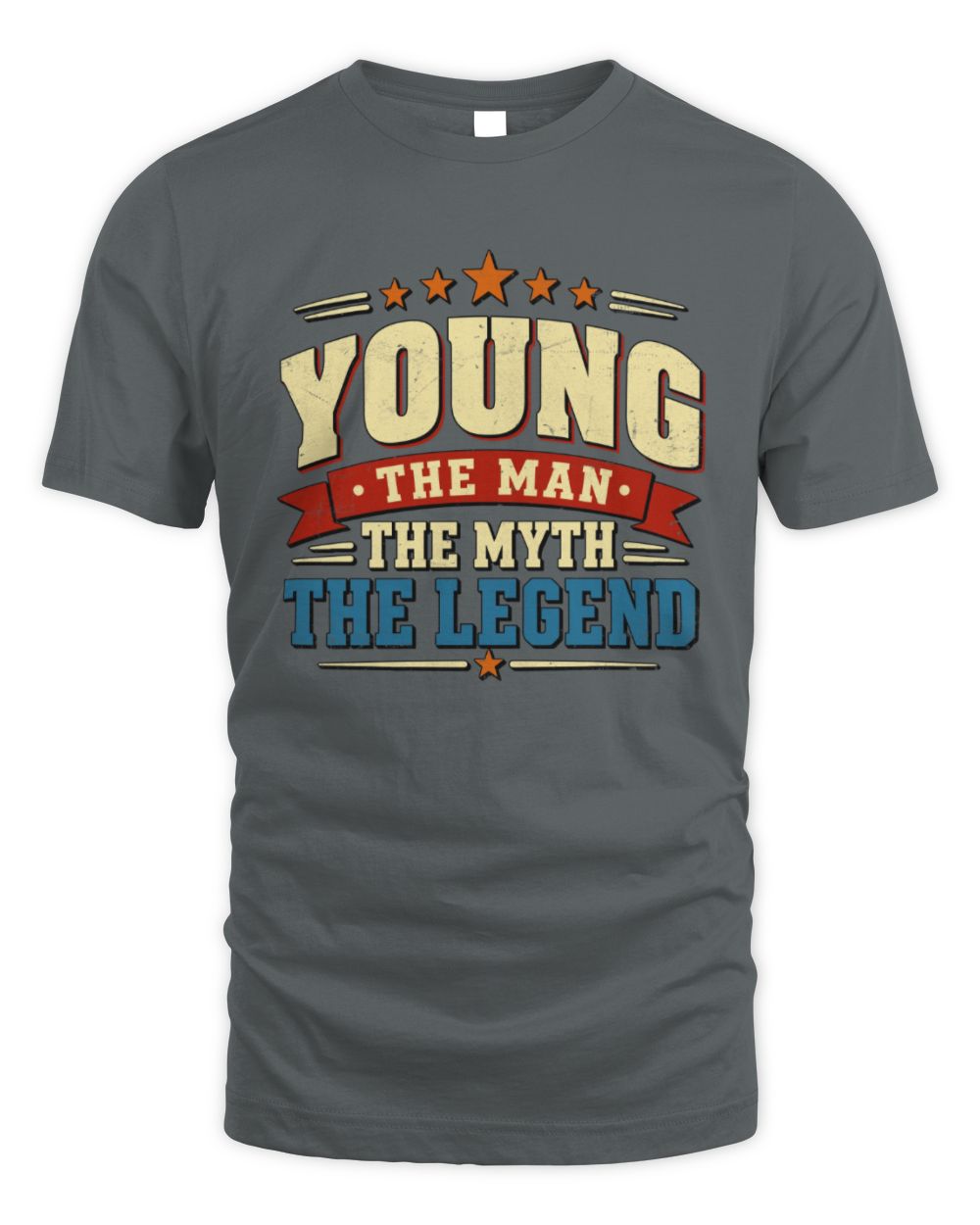 The Man The Myth The Legend Ribbon Vintage T-Shirt YOUNG M1-56 / Unisex Standard T-Shirt / charcoal
