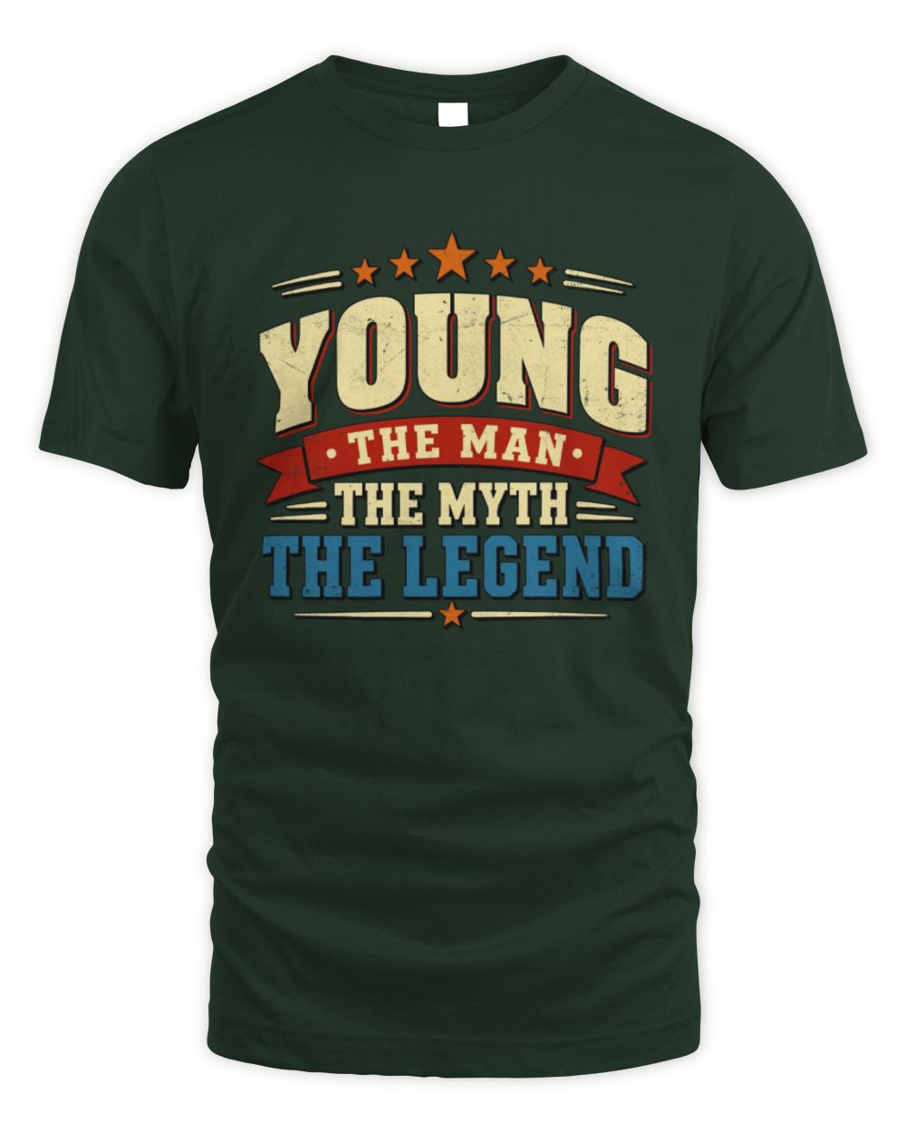The Man The Myth The Legend Ribbon Vintage T-Shirt YOUNG M1-56 / Unisex Standard T-Shirt / forest green