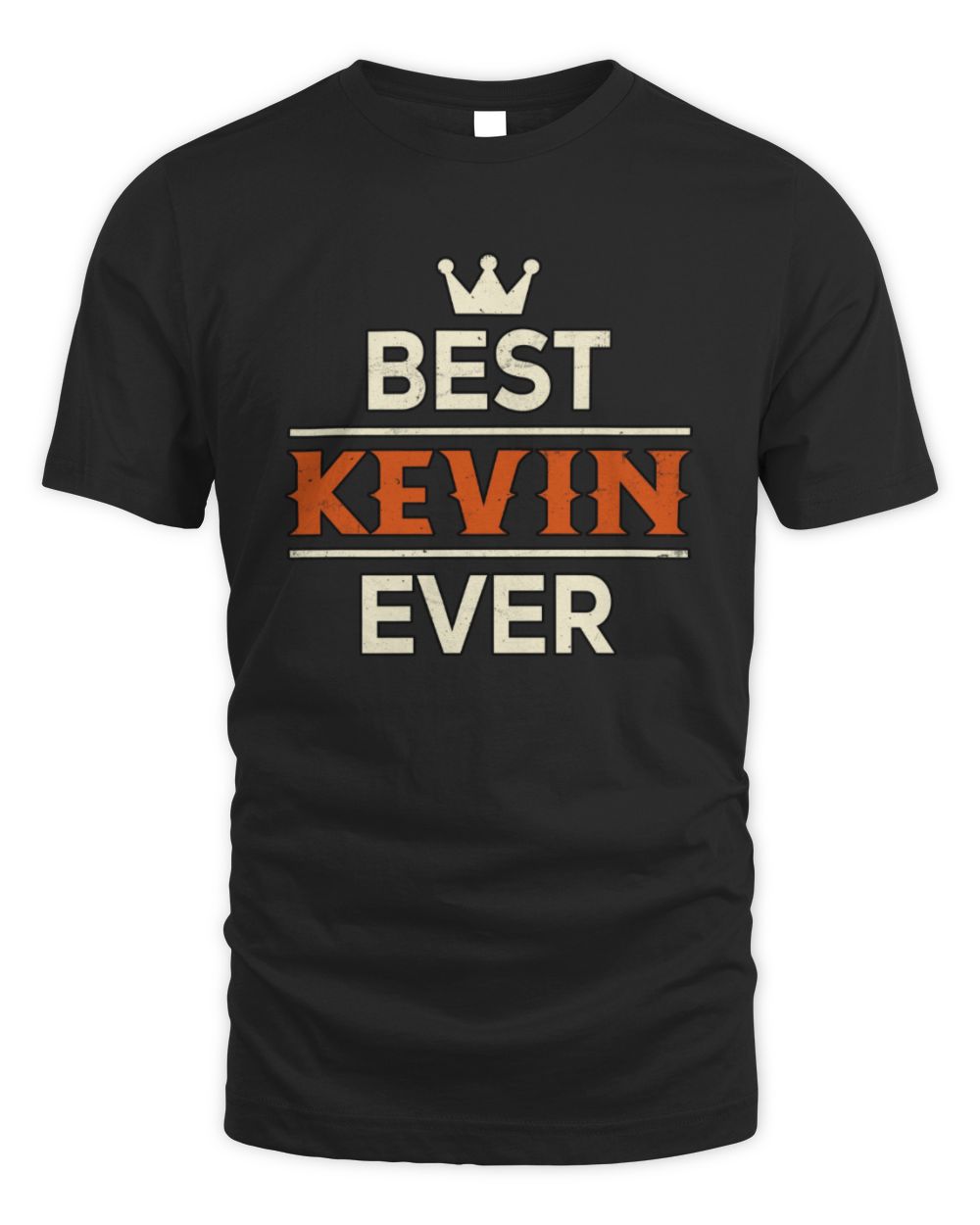 Best Your Name With Crown Shirt KEVIN M1-59 / Unisex Standard T-Shirt / black