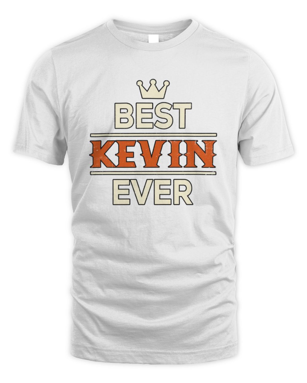 Best Your Name With Crown Shirt KEVIN M1-59 / Unisex Standard T-Shirt / white