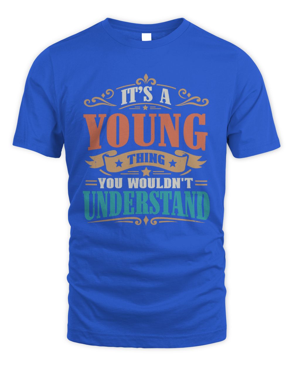 It’s a Name Thing Personalized Retro T-Shirt YOUNG M1-47 / Unisex Standard T-Shirt / royal