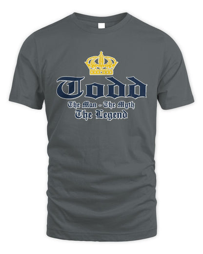 The Man The Myth The Legend Corona Beer T-Shirt TODD M1-S83 / Unisex Standard T-Shirt / charcoal