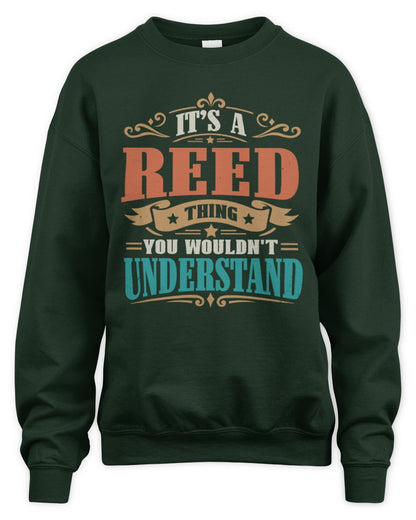 It’s a Name Thing Personalized Retro T-Shirt REED M1-47 / Unisex Sweatshirt / forest green