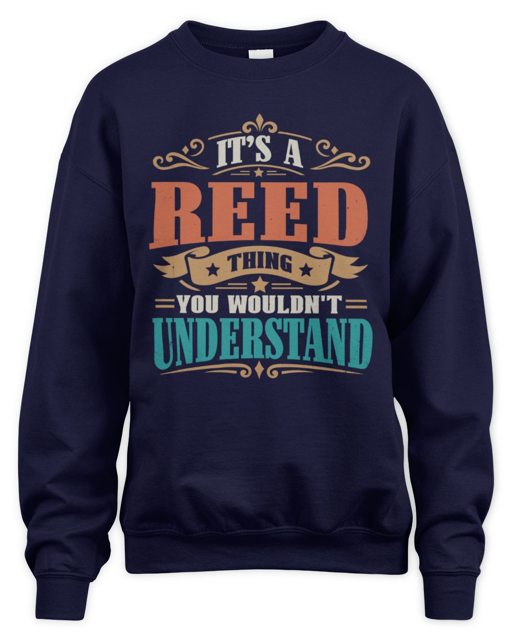 It’s a Name Thing Personalized Retro T-Shirt REED M1-47 / Unisex Sweatshirt / navy