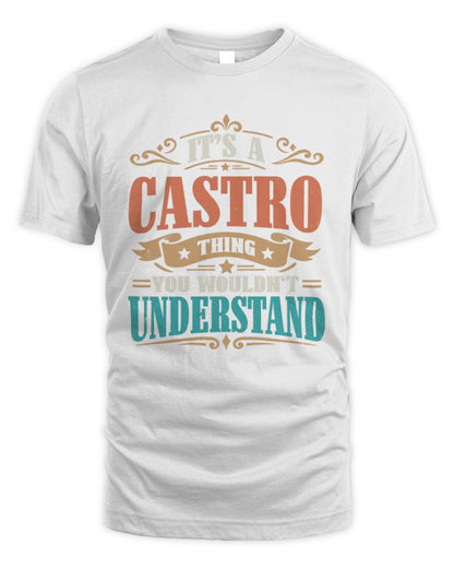 It’s a Name Thing Personalized Retro T-Shirt CASTRO M1-47 / Unisex Standard T-Shirt / white