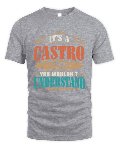 It’s a Name Thing Personalized Retro T-Shirt CASTRO M1-47 / Unisex Standard T-Shirt / sport grey