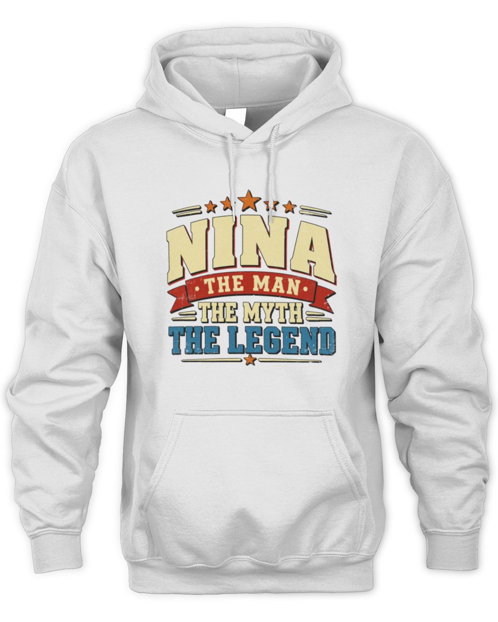 The Man The Myth The Legend Ribbon Vintage T-Shirt NINA M1-56 / Unisex Hoodie / white