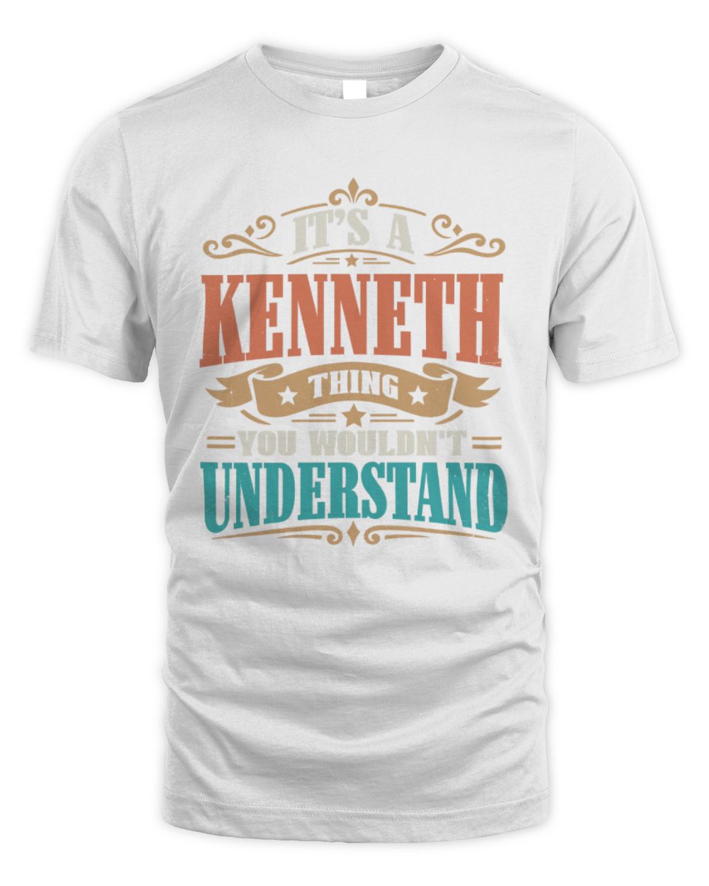 It’s a Name Thing Personalized Retro T-Shirt KENNETH M1-47 / Unisex Standard T-Shirt / white