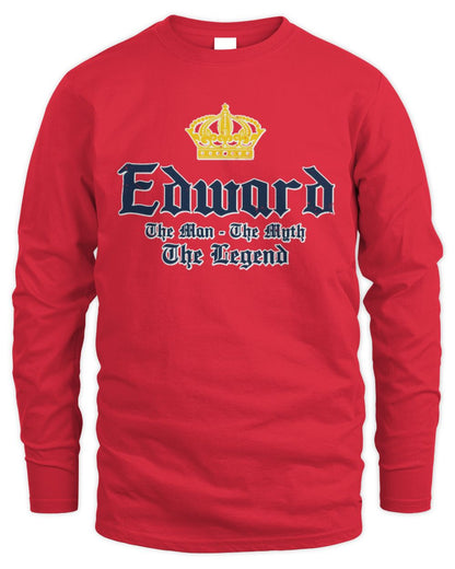 The Man The Myth The Legend Corona Beer T-Shirt EDWARD M1-S83 / Men's Long Sleeved T-Shirt / red