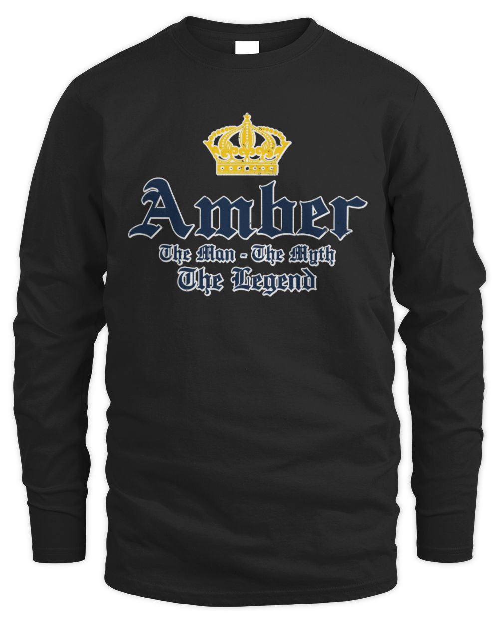 The Man The Myth The Legend Corona Beer T-Shirt AMBER M1-S83 / Men's Long Sleeved T-Shirt / black