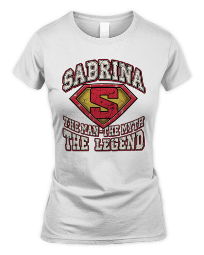 The Man The Myth The Legend Superman Graphic T-Shirt SABRINA M1-74 / Women's Standard T-Shirt / white