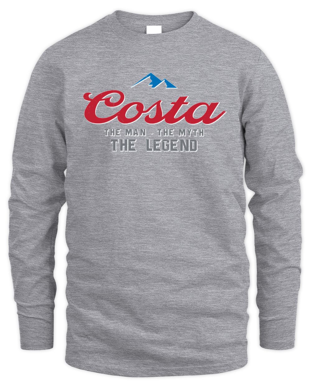 The Man The Myth The Legend Coors Light Beer T-Shirt COSTA M1-S84 / Men's Long Sleeved T-Shirt / sport grey