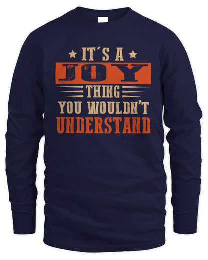 It's a Name Thing Personalized Funny Shirt JOY M1-51 / Men's Long Sleeved T-Shirt / navy