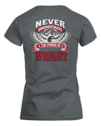 Never Underestimate Your Name Eagle Mountain Shirt WRIGHT M1-61 / Women's Standard T-Shirt / charcoal