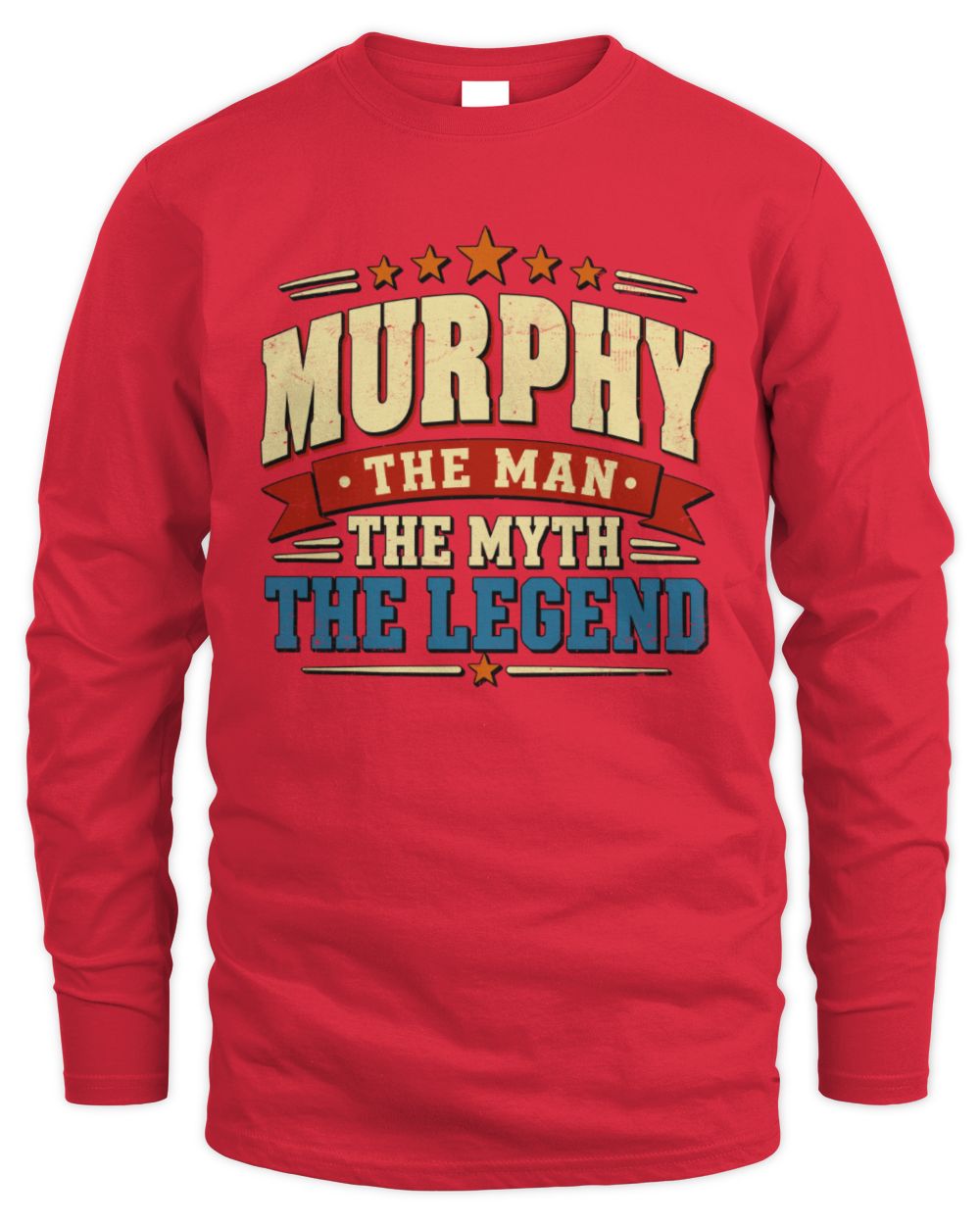 The Man The Myth The Legend Ribbon Vintage T-Shirt MURPHY M1-56 / Men's Long Sleeved T-Shirt / red
