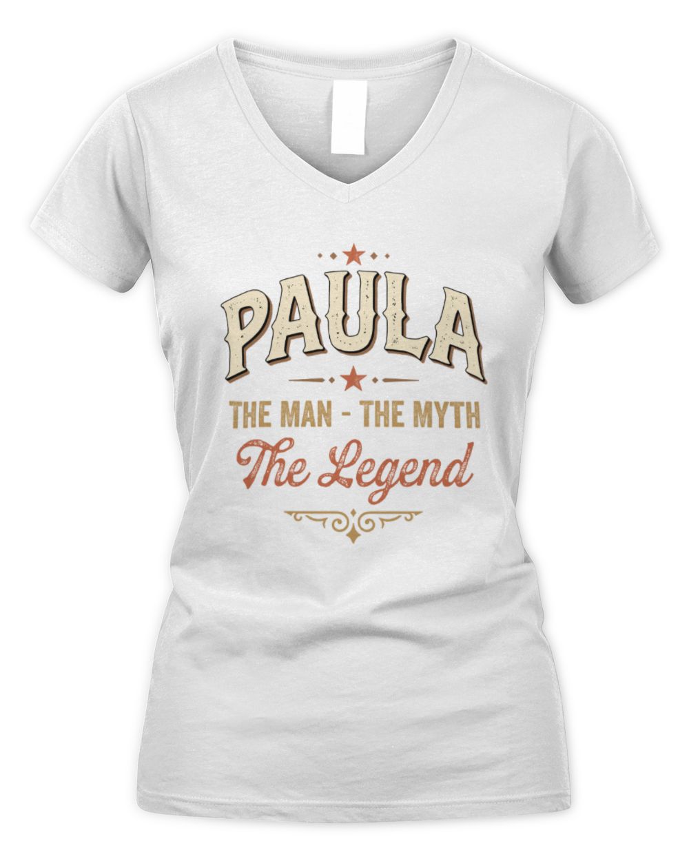 I'm Name I'm Not Rude I Just Have The Balls Funny T-Shirt PAULA M1-77 / Women's V-Neck T-Shirt / white