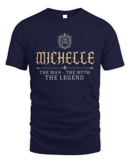 The Man The Myth The Legend Western Shirt MICHELLE M1-78 / Unisex Standard T-Shirt / navy