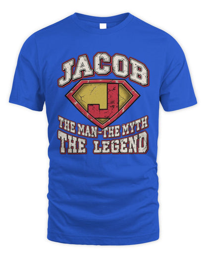 The Man The Myth The Legend Superman Graphic T-Shirt JACOB M1-74 / Unisex Standard T-Shirt / royal