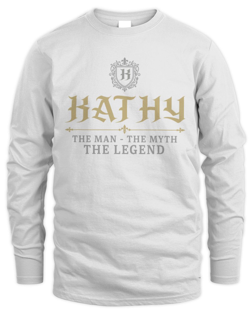 The Man The Myth The Legend Western Shirt KATHY M1-78 / Men's Long Sleeved T-Shirt / white