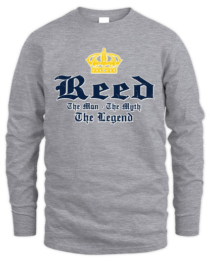 The Man The Myth The Legend Corona Beer T-Shirt REED M1-S83 / Men's Long Sleeved T-Shirt / sport grey
