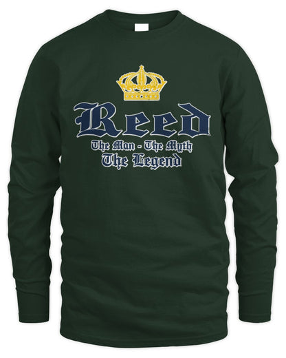 The Man The Myth The Legend Corona Beer T-Shirt REED M1-S83 / Men's Long Sleeved T-Shirt / forest green