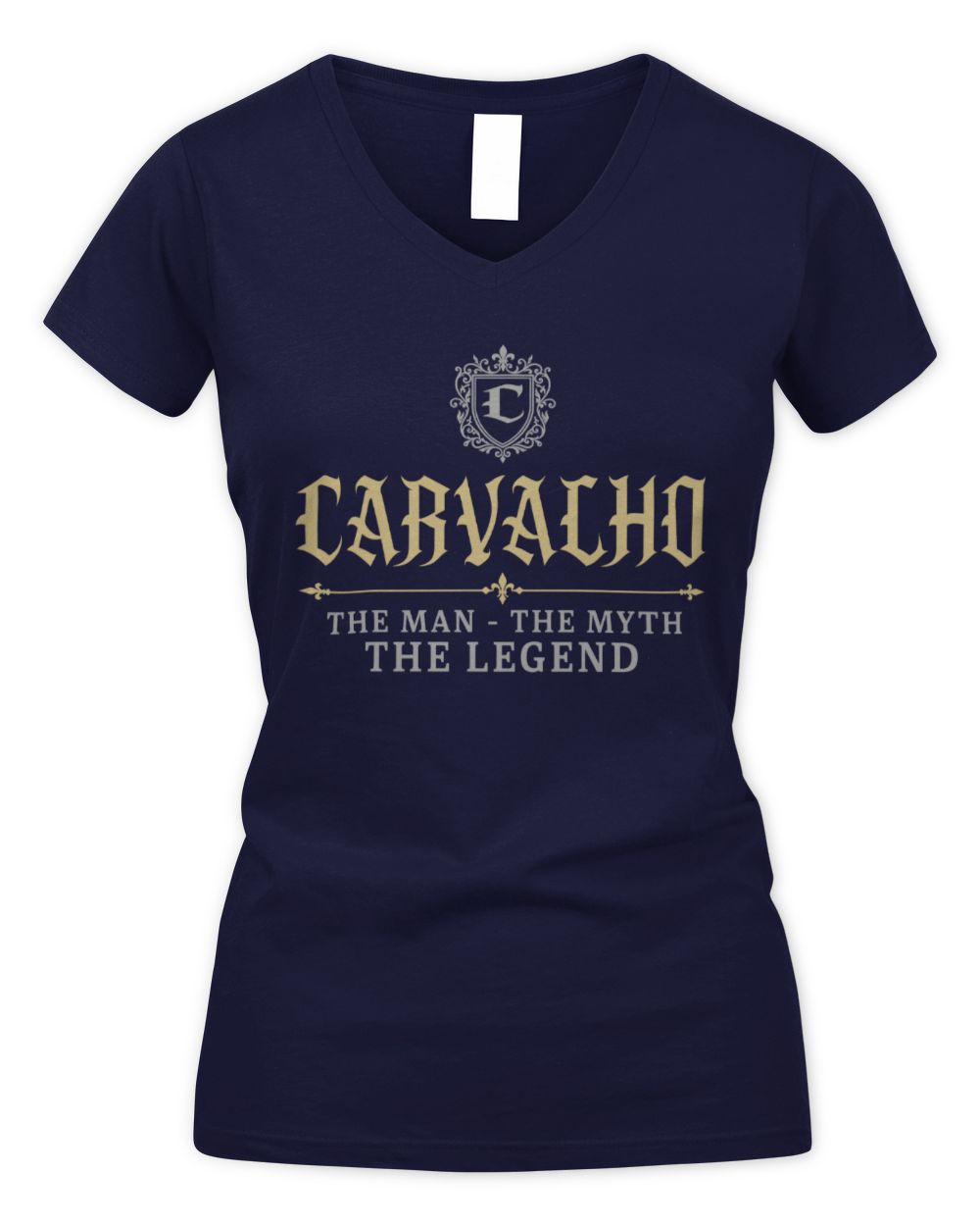 The Man The Myth The Legend Western Shirt CARVALHO M1-78 / Women's V-Neck T-Shirt / navy