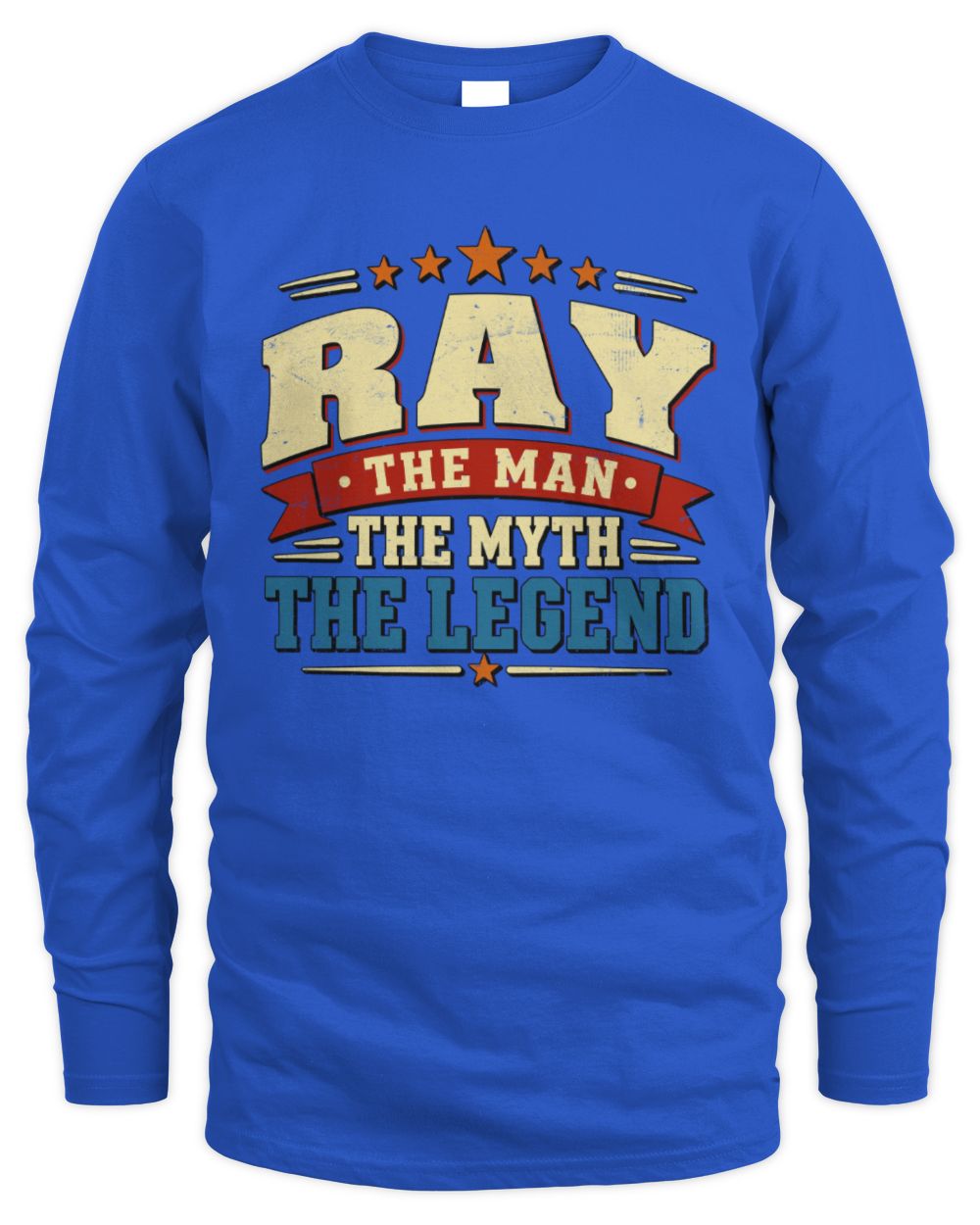 The Man The Myth The Legend Ribbon Vintage T-Shirt RAY M1-56 / Men's Long Sleeved T-Shirt / royal