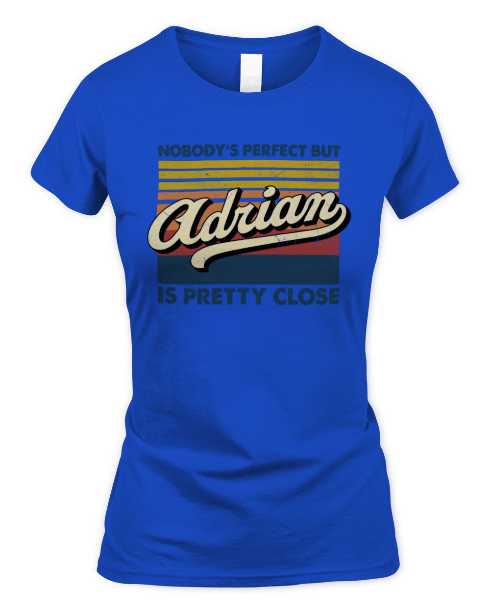 Nobody's Perfect But Your Name Is Pretty Close Retro Shirt ADRIAN M1-65 / Women's Standard T-Shirt / royal