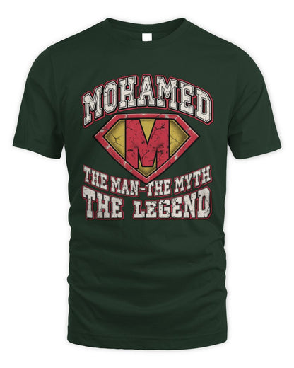 The Man The Myth The Legend Superman Graphic T-Shirt MOHAMED M1-74 / Unisex Standard T-Shirt / forest green