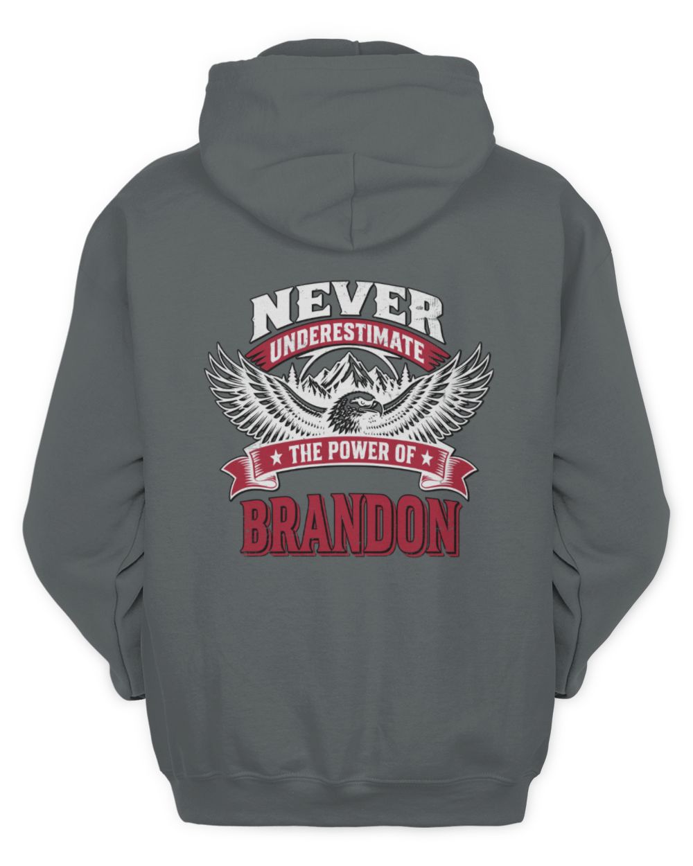 Never Underestimate Your Name Eagle Mountain Shirt BRANDON M1-61 / Unisex Hoodie / charcoal