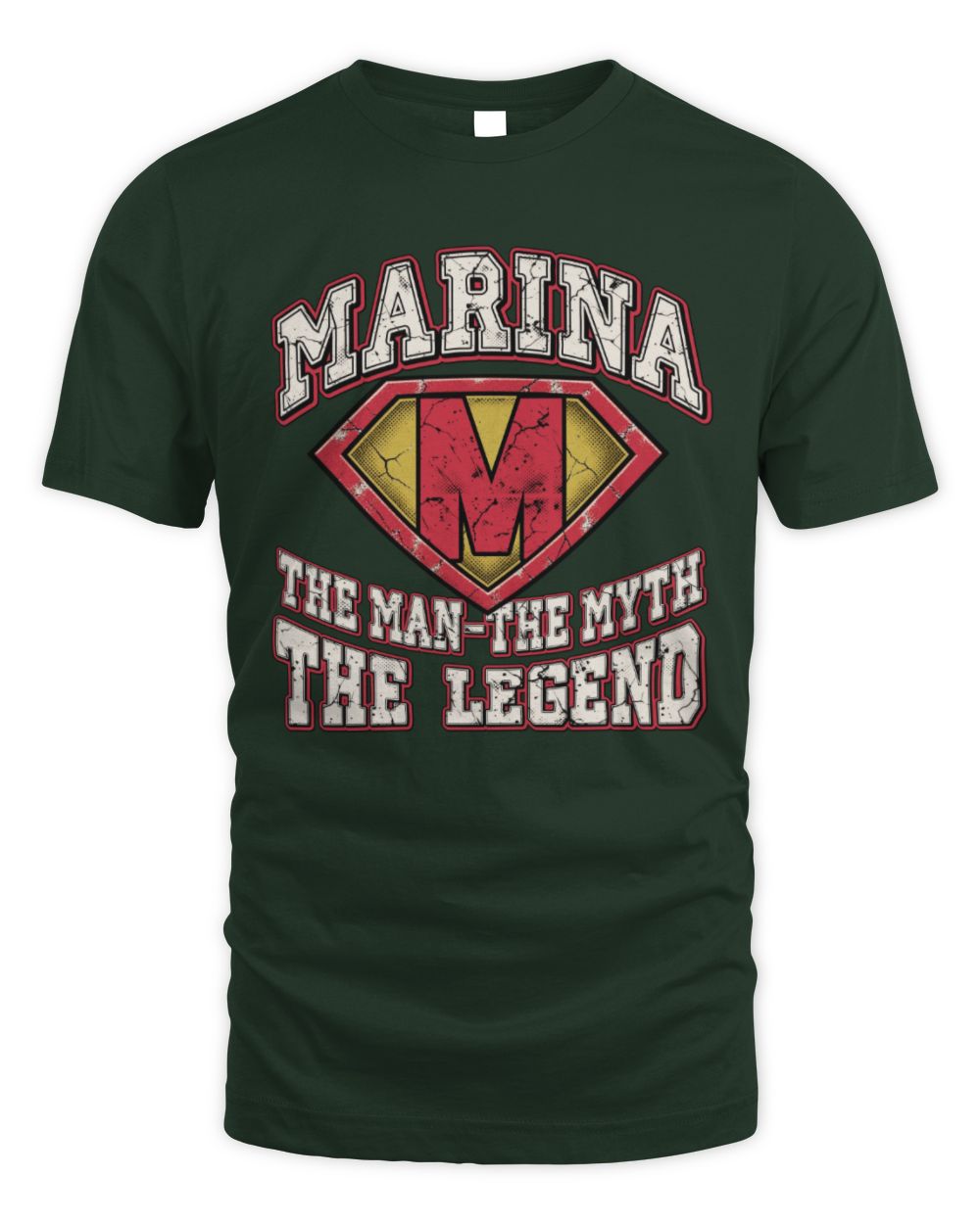 The Man The Myth The Legend Superman Graphic T-Shirt MARINA M1-74 / Unisex Standard T-Shirt / forest green