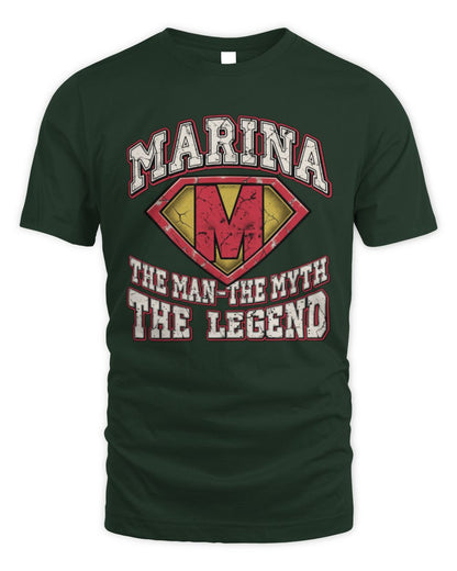 The Man The Myth The Legend Superman Graphic T-Shirt MARINA M1-74 / Unisex Standard T-Shirt / forest green