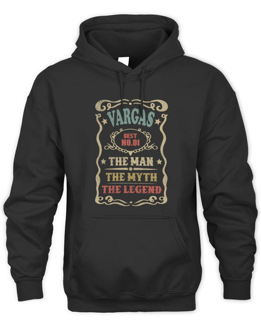The Man The Myth The Legend Vintage Gold Wine Shirt VARGAS M1-52 / Unisex Hoodie / black
