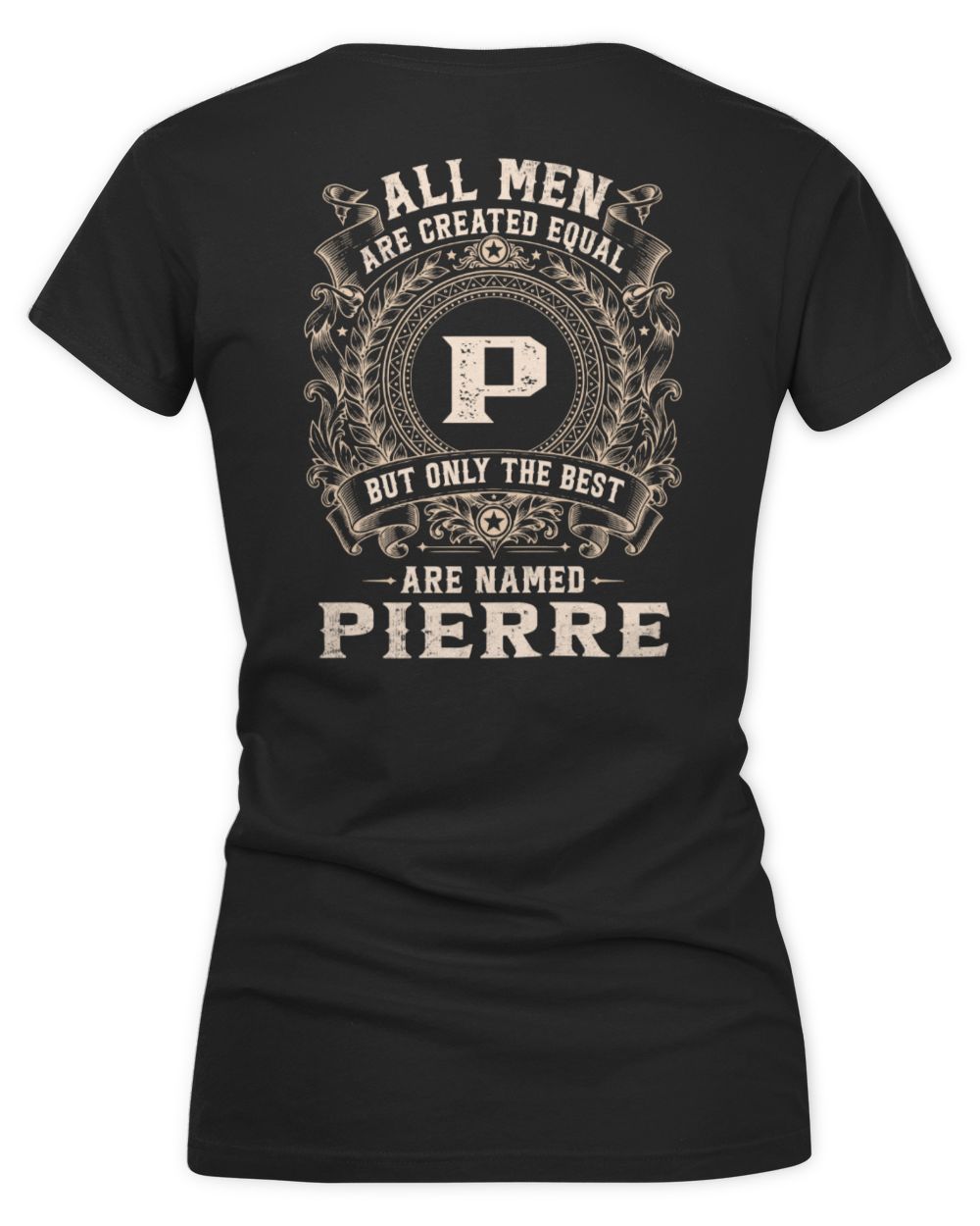 All Men Are Created Equal Cool Logo Shirt PIERRE M1-60 / Women's V-Neck T-Shirt / black
