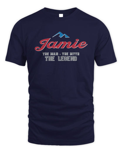 The Man The Myth The Legend Coors Light Beer T-Shirt JAMIE M1-S84 / Unisex Standard T-Shirt / navy