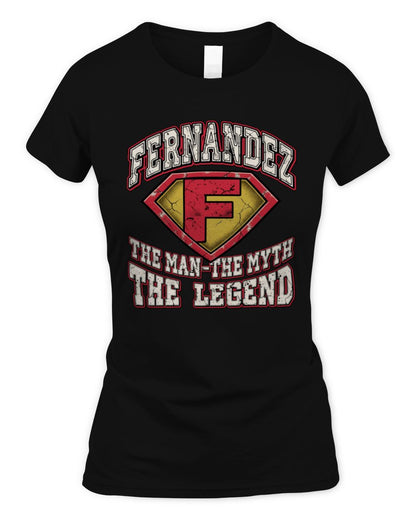 The Man The Myth The Legend Superman Graphic T-Shirt FERNANDEZ M1-74 / Women's Standard T-Shirt / black